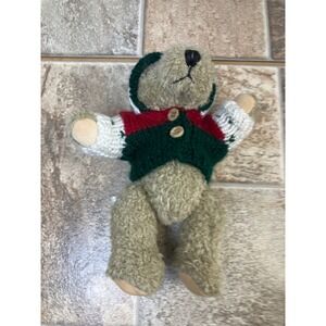 2000 Hugfun Intl Teddy Bear Plush Stuffed Animal Holiday Sweater Hat